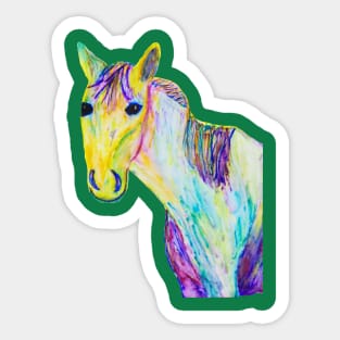 Horse of different color. Sticker